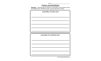 Fiction and Nonfiction List Worksheet