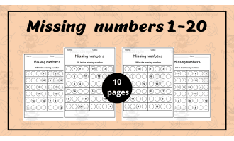 Missing Numbers 1–20 – Fill-In Counting Games