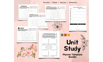 Fillable Unit Study Planner Bundle