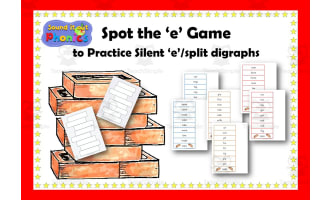 Final e/Silent e/split digraphs Phonic Game: Build a Tower!