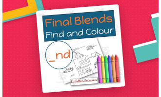 Final ND Blend Find and Colour Phonics Worksheet