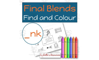 Final NK Blend Worksheet: Phonemic Awareness activities