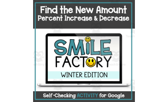 Find the New Amount Holiday/Christmas/Winter Self-Checking Google Sheets Activity