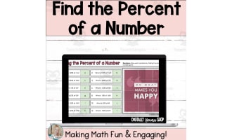 Find the Percent of a Number Digital Self-Checking Activity