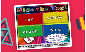 Find the Yogi Kids Yoga Mat Hide and Seek Game with 72 Different Yoga Pose Cards