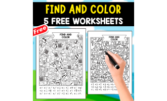 FIND THINGS AND COLOR | EARLY MATH | COUNTING NUMBERS_J