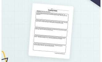 Finding Areas Word Problems Worksheet