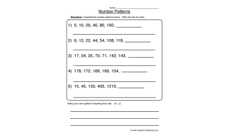 Numerical Order Worksheets by Teach Simple