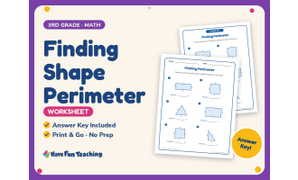 Finding Shape Perimeter Worksheet – 3rd Grade Geometry & Measurement