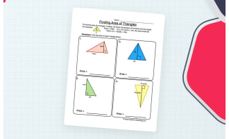 Finding the Area of Triangles Worksheet