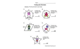 Finding the Perimeter Worksheet