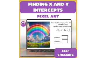 Finding X and Y Intercepts Pixel Art