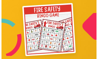 Fire Safety Bingo Game | Fire Prevention Week Community Helpers Activi