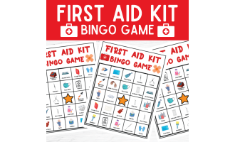 First Aid Kit Bingo Game | First Aid & Emergency Safety Activity
