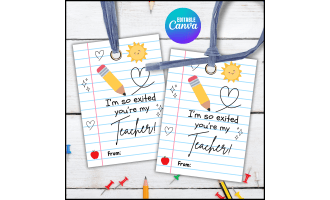 First Day Back to School Gift Tag For Teacher, Teacher Appreciation