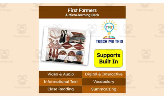 First Farmers | Reading Comprehension Deck | Interactive Lesson