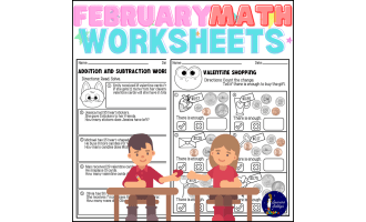 First Grade February Math Worksheets
