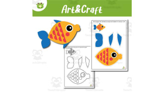 Fish Art & Craft Printable – Cut, Color, and Build Activity | Ocean Cr