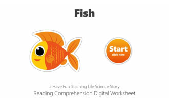 Fish Reading Comprehension Digital Worksheet
