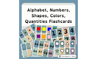 Flashcards Bundle: Alphabet, Numbers, Colors, Shapes, Quantities for S