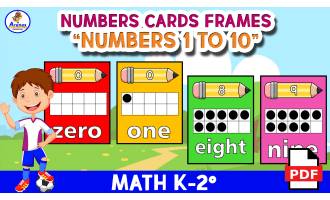 FLASHCARDS NUMBERS 1 TO 10 - Frames and Name