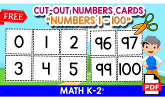 FLASHCARDS NUMBERS 1 TO 100 - Cut Out Theme