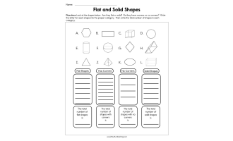 Flat and Solid Shapes Worksheet