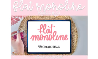 Flat Monoline Procreate Brush