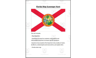 Florida Map Scavenger Hunt