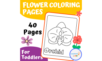 Flower Coloring Pages for Toddlers