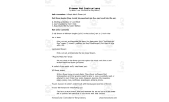 Flower Pot Homework Kit