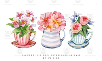 Flowers in a cup, Country Flowers, Cottagecore, Rustic