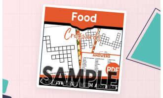 Food Crossword: 1 Page Sample (PDF)