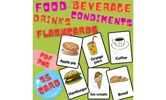 Food Drinks Beverages Condiments Flashcards In English