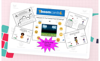 Football Field Of Feelings-An SEL Boom Cards with SEL Coloring Page