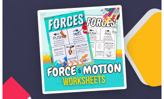 Force and Motion Worksheets and Anchor Chart for Physical Science