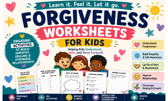 Forgiveness Worksheets for Kids Social Emotional Learning Activities