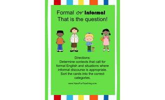 Formal or Informal English Activity