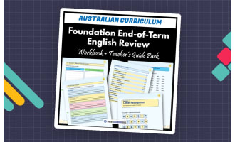 Foundation End-of-Term English Review Pack | Australian Curriculum