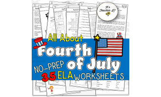 Fourth of July | Independence Day No-Prep ELA Worksheets