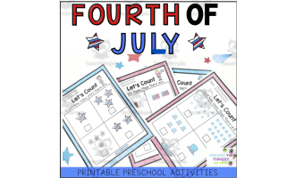 Fourth Of July Kindergarten Math Worksheets Counting How Many 1-20