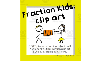 Fraction Kids Clipart