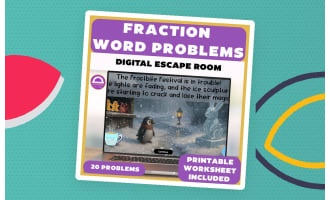 Fraction Word Problems Digital Escape Room