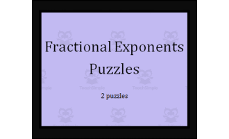 Fractional Exponents Puzzles