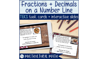Fractions & Decimals on a Number Line - TEKS 4.3G