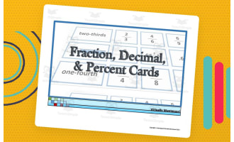 Fractions, Decimals, and Percents Cards