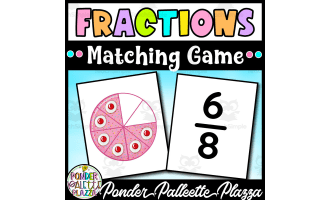 Fractions Flashcards - Matching Game