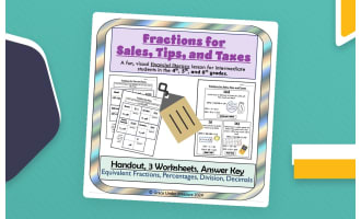 Fractions Word Problems: Using Fractions for Taxes, Tips, Sales