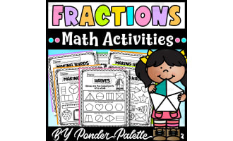 Fractions Worksheets - Math Activities - Pack 1