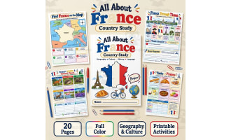France Country Study | Geography & Culture Activities